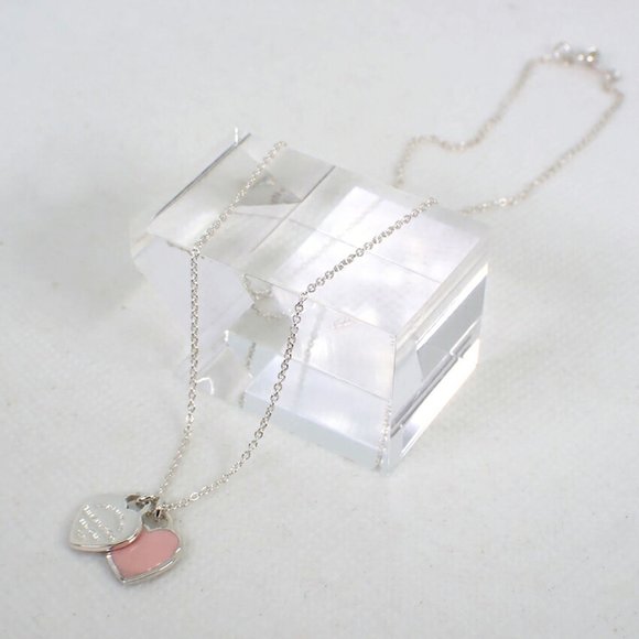 TIFFANY 925 enamel return to double heart tag pendant - Picture 3 of 7